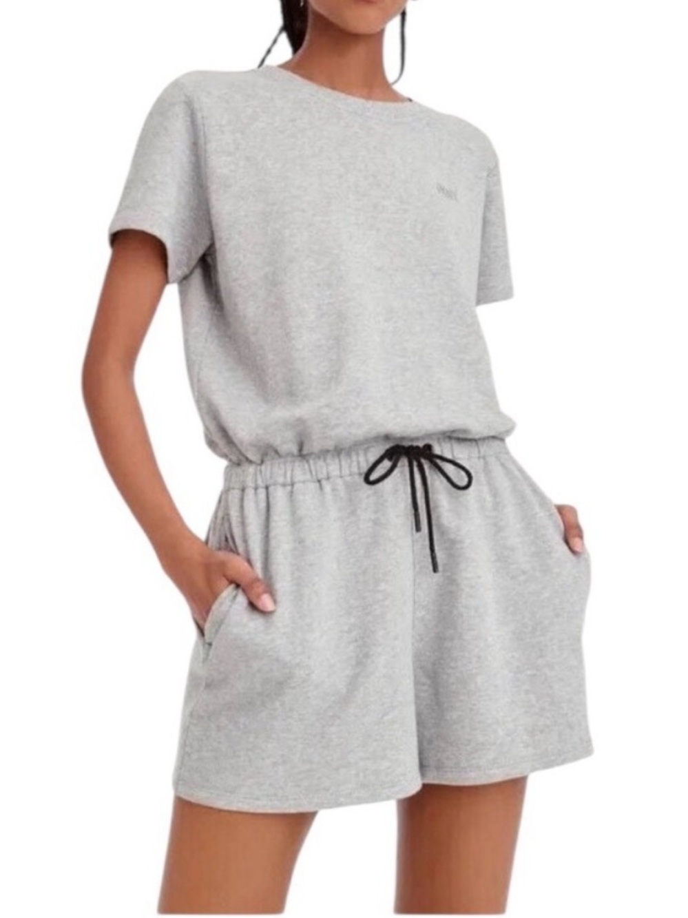 DKNY Sport Gray Lounge Romper | Size Small | EUC | Athleisure